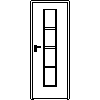 STOLBUD Włoszczowa - Drzwi wewnętrzne D.1.B 800x2067 - widok z przodu dwg