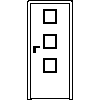 STOLBUD Włoszczowa - Interior doors A.3.2 844x2040 - Front view dwg