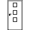 STOLBUD Włoszczowa - Interior doors A.3.2 944x2040 - Front view dwg