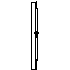 STOLBUD Włoszczowa - Drzwi wewnętrzne D.1.A 844x2040 - widok z boku dwg