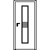 STOLBUD Włoszczowa - Interior doors D.1.A 844x2040 - Front view dwg