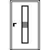 STOLBUD Włoszczowa - Interior doors D.1.A 1144x2040 - Front view dwg