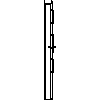 STOLBUD Włoszczowa - Drzwi wewnętrzne A.3.0 844x2040 - widok z boku dwg