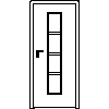 STOLBUD Włoszczowa - Interior doors D.1.B 844x2040 - Front view dwg