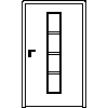 STOLBUD Włoszczowa - Interior doors D.1.B 1144x2040 - Front view dwg