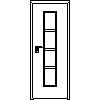 STOLBUD Włoszczowa - Interior doors D.1.B 744x2040 - Front view dwg