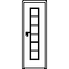 STOLBUD Włoszczowa - Interior doors D.1.C 644x2040 - Front view dwg