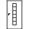 STOLBUD Włoszczowa - Interior doors D.1.C 1044x2040 - Front view dwg