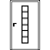 STOLBUD Włoszczowa - Interior doors D.1.C 1144x2040 - Front view dwg