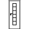 STOLBUD Włoszczowa - Interior doors D.1.C 744x2040 - Front view dwg