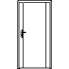 STOLBUD Włoszczowa - Interior doors A.1.1 944x2040 - Front view dwg