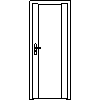 STOLBUD Włoszczowa - Drzwi wewnętrzne A.1.1 784x2060 - widok z przodu dwg