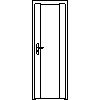 STOLBUD Włoszczowa - Drzwi wewnętrzne A.1.1 684x2060 - widok z przodu dwg