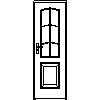 STOLBUD Włoszczowa - Interior doors B.2.D 700x2067 - Front view dwg