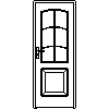 STOLBUD Włoszczowa - Interior doors B.2.D 800x2067 - Front view dwg