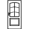 STOLBUD Włoszczowa - Interior doors B.2.D 1000x2067 - Front view dwg