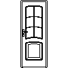 STOLBUD Włoszczowa - Interior doors C.2.D 800x2067 - Front view dwg