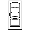 STOLBUD Włoszczowa - Drzwi wewnętrzne C.2.D 1000x2067 - widok z przodu dwg