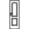 STOLBUD Włoszczowa - Drzwi wewnętrzne B.2.A 700x2067 - widok z przodu dwg