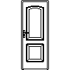 STOLBUD Włoszczowa - Interior doors B.2.A 800x2067 - Front view dwg