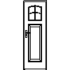 STOLBUD Włoszczowa - Interior doors B.2.E 700x2067 - Front view dwg