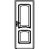 STOLBUD Włoszczowa - Interior doors C.2.A 800x2067 - Front view dwg