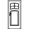 STOLBUD Włoszczowa - Interior doors C.2.E 844x2040 - Front view dwg