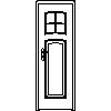 STOLBUD Włoszczowa - Interior doors C.2.E 644x2040 - Front view dwg