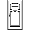 STOLBUD Włoszczowa - Interior doors C.2.E 944x2040 - Front view dwg