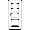 STOLBUD Włoszczowa - Interior doors B.2.D 844x2040 - Front view dwg