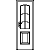 STOLBUD Włoszczowa - Interior doors B.2.D 644x2040 - Front view dwg