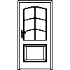 STOLBUD Włoszczowa - Interior doors B.2.D 944x2040 - Front view dwg