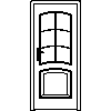 STOLBUD Włoszczowa - Interior doors C.2.D 844x2040 - Front view dwg