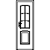 STOLBUD Włoszczowa - Interior doors C.2.D 644x2040 - Front view dwg