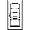 STOLBUD Włoszczowa - Interior doors C.2.D 944x2040 - Front view dwg