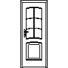 STOLBUD Włoszczowa - Interior doors C.2.D 744x2040 - Front view dwg