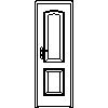 STOLBUD Włoszczowa - Interior doors B.2.A 644x2040 - Front view dwg