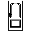 STOLBUD Włoszczowa - Interior doors B.2.A 944x2040 - Front view dwg