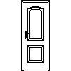 STOLBUD Włoszczowa - Interior doors B.2.A 744x2040 - Front view dwg