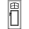 STOLBUD Włoszczowa - Interior doors B.2.E 844x2040 - Front view dwg