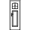 STOLBUD Włoszczowa - Interior doors B.2.E 644x2040 - Front view dwg