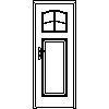 STOLBUD Włoszczowa - Interior doors B.2.E 744x2040 - Front view dwg