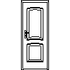 STOLBUD Włoszczowa - Interior doors C.2.A 744x2040 - Front view dwg