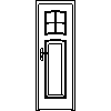 STOLBUD Włoszczowa - Interior doors C.2.E 684x2060 - Front view dwg