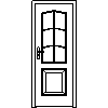 STOLBUD Włoszczowa - Interior doors B.2.D 784x2060 - Front view dwg