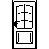 STOLBUD Włoszczowa - Interior doors B.2.D 984x2060 - Front view dwg