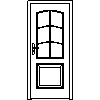 STOLBUD Włoszczowa - Interior doors B.2.D 884x2060 - Front view dwg