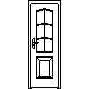 STOLBUD Włoszczowa - Interior doors B.2.D 684x2060 - Front view dwg