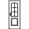 STOLBUD Włoszczowa - Interior doors C.2.D 784x2060 - Front view dwg