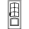 STOLBUD Włoszczowa - Interior doors C.2.D 884x2060 - Front view dwg